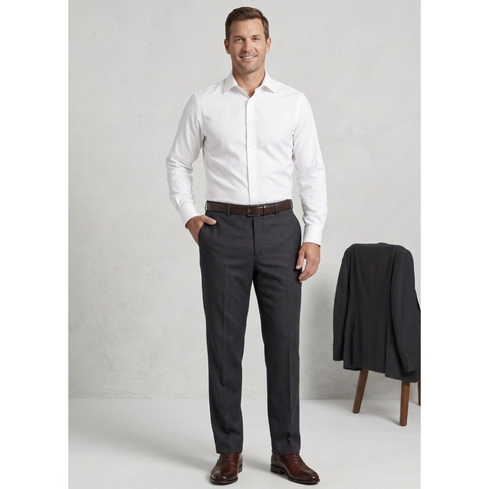 Lauren Ralph Lauren Men's Charcoal Gray 100% Wool Dress Pants Trousers 38x32